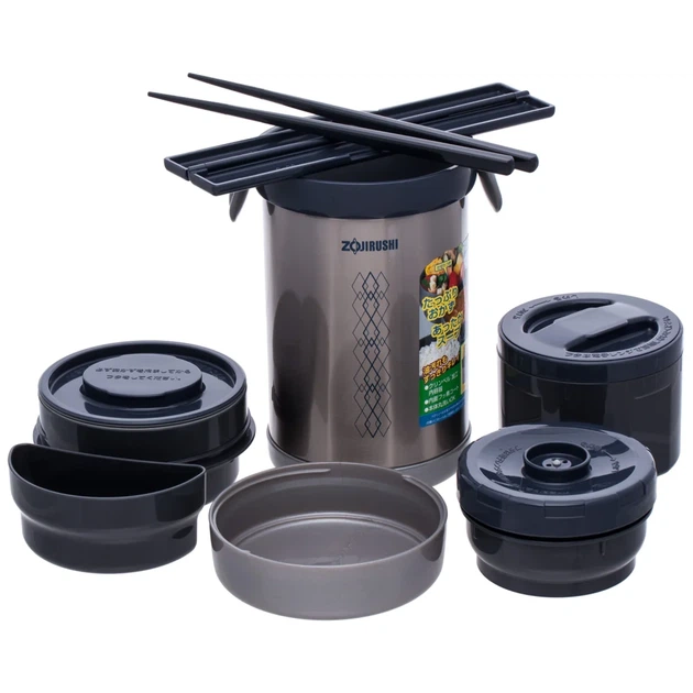 Набор для ланча ZOJIRUSHI SL-NC09ST Steel - Фото 1 Набор для ланча ZOJIRUSHI SL-NC09ST Steel - изображение 1