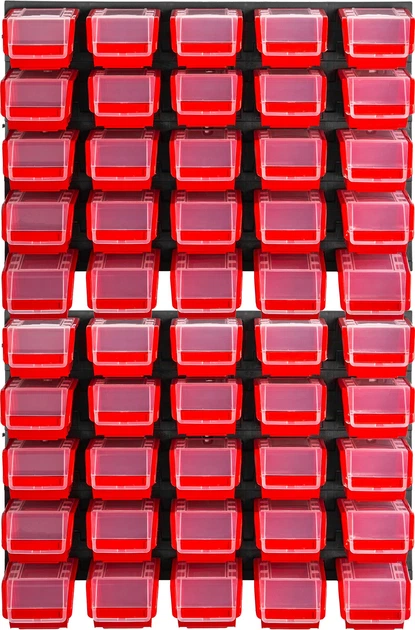 Tablica warsztatowa Kadax Lokke K7719 58 x 78 cm 50 elementów Czerwona (5903699468692) - obraz 2