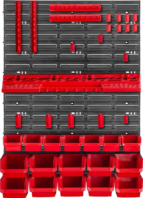 Tablica warsztatowa Kadax Lokke K7723 58 x 78 cm 38 elementów Czerwona (5903699468753) - obraz 2