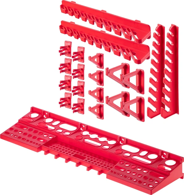 Tablica warsztatowa Kadax Lokke K7723 58 x 78 cm 38 elementów Czerwona (5903699468753) - obraz 3