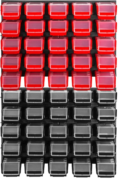 Tablica warsztatowa Kadax Lokke K7726 58 x 78 cm 50 elementów Czarno-czerwona (5903699468784) - obraz 2