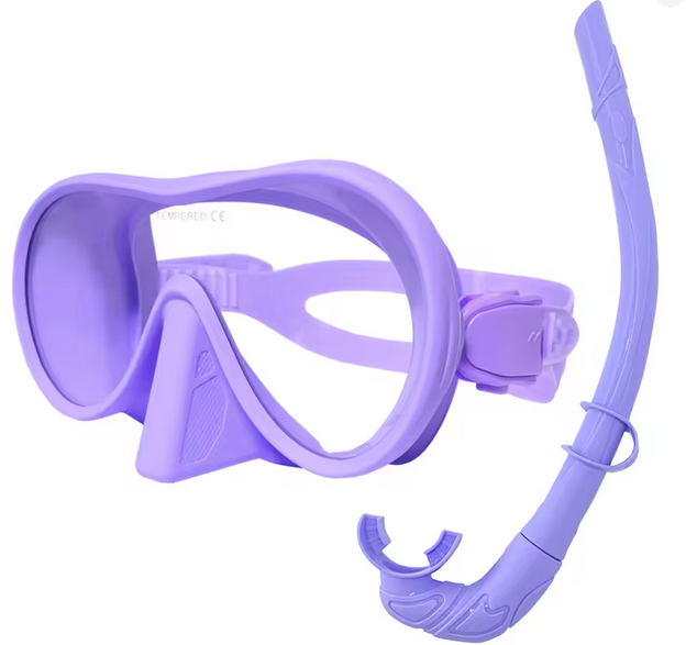 Маска и трубка с цветным силиконом Dive Hunter "Acura Purple" для плавания подводной охоты дайвинга снорклинга - Фото 1 Маска и трубка с цветным силиконом Dive Hunter "Acura Purple" для плавания подводной охоты дайвинга снорклинга - изображение 1