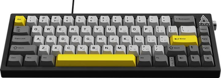 Дротова механічна клавіатура Ajazz AK650 Moon Yellow switches Gray White Yellow (AK650-MY-GWY) - Фото 4 Дротова механічна клавіатура Ajazz AK650 Moon Yellow switches Gray White Yellow (AK650-MY-GWY) - зображення 4