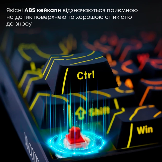 Дротова механічна клавіатура Ajazz NK68 Red switches Side Contour Black (NK68-R-S-B) - Фото 10 Дротова механічна клавіатура Ajazz NK68 Red switches Side Contour Black (NK68-R-S-B) - изображение 10