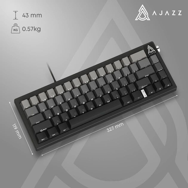 Дротова механічна клавіатура Ajazz AK650 Day Dream switches Gradient Black Grey (AK650-DD-BG) - изображение 15
