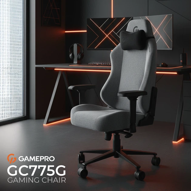Крісло ігрове GamePro GC775G Fabric Gray - изображение 10