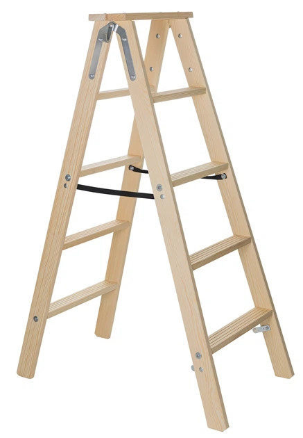 Drabina drewniana Kadax Opawa 5 stopni PST5 (5903699491195) - obraz 2