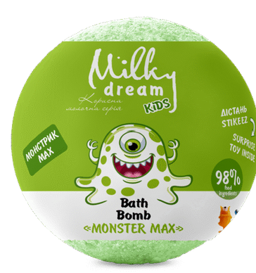 Дитяча бомба для ванни Milky Dream kids “Монстрик Max” з сюрпризом, 100 г - изображение 3