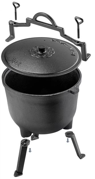 Kociołek żeliwny Kadax Hagen myśliwski 10 L (5903699477687) - obraz 4