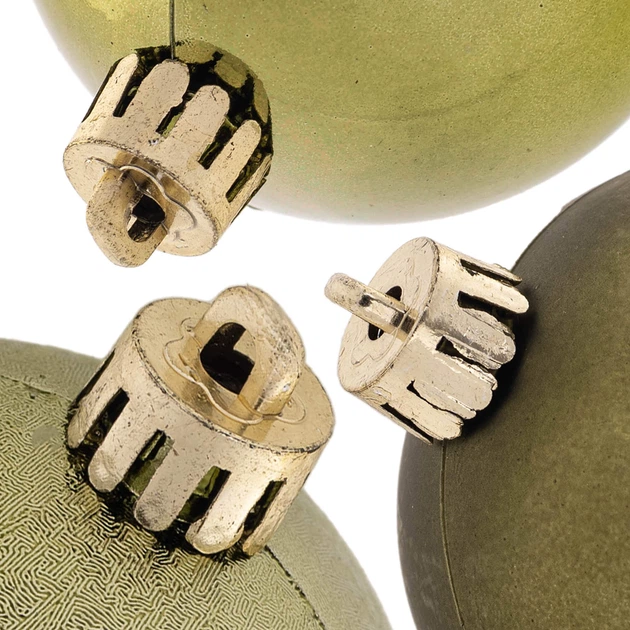 Набір ялинкових прикрас Kadax Pons 6 см 30 шт Оливковий K11238 (5906638309292) - зображення 3