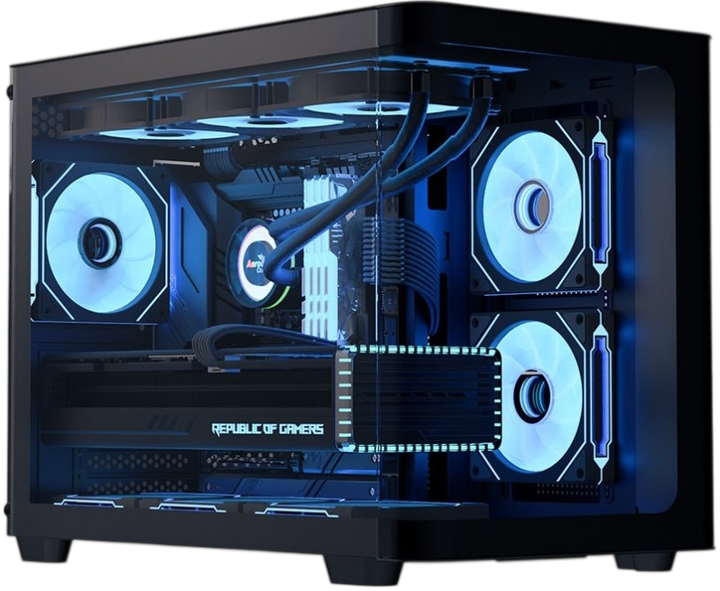 Корпус Aerocool P300C-G-BK-v1 ARGB Black (ACCS-PN02033.11) - изображение 5