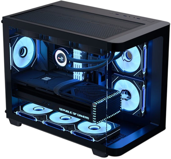 Корпус Aerocool P300C-G-BK-v1 ARGB Black (ACCS-PN02033.11) - изображение 3