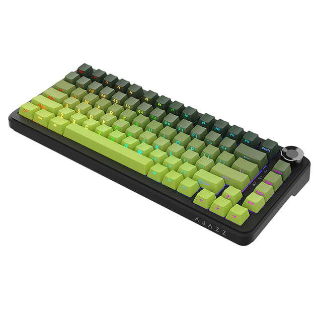 Клавіатура Ajazz AK820 Max Plus RGB Side Printed Gradient Green - зображення 2