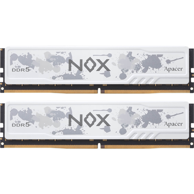 Оперативная память Apacer 32GB (2x16GB) DDR5 5600MHz NOX White (AH5U32G56C522MWAA-2) - Фото 1 Оперативная память Apacer 32GB (2x16GB) DDR5 5600MHz NOX White (AH5U32G56C522MWAA-2) - изображение 1