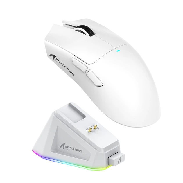 Миша бездротова Attack Shark X11 RGB White - Фото 1 Миша бездротова Attack Shark X11 RGB White - изображение 1