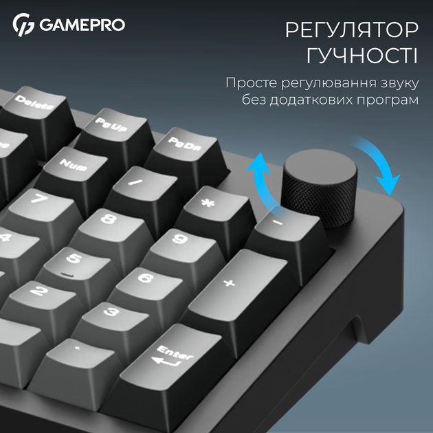 Клавиатура беспроводная GamePro Asgard Drakkar Keychron Super Red Switch Black (MK305BK) - изображение 5