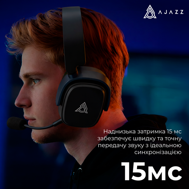 Навушники Ajazz AHM09 MAX Black Gray Yellow (AHM09-MAX-BGY) - зображення 9
