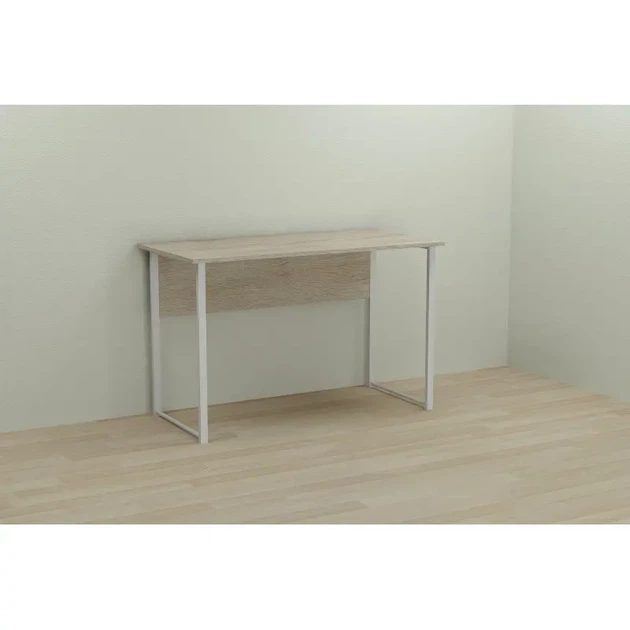 Письмовий стіл Ferrum-decor Курт метал білий, ДСП Дуб сонома 16 мм, 100x60х75 см - Фото 4 Письмовий стіл Ferrum-decor Курт метал білий, ДСП Дуб сонома 16 мм, 100x60х75 см - зображення 4