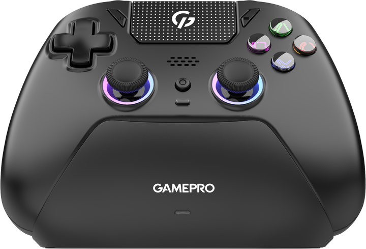 Геймпад GamePro с зарядной станцией GPS20BDOC Black - Фото 1 Геймпад GamePro с зарядной станцией GPS20BDOC Black - зображення 1