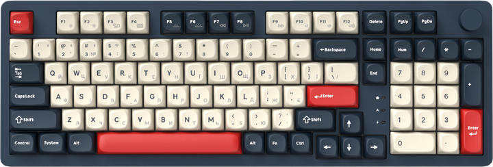 Клавиатура беспроводная GamePro Asgard Drakkar Keychron Super Red Switch Blue (MK305BL) - Фото 1 Клавиатура беспроводная GamePro Asgard Drakkar Keychron Super Red Switch Blue (MK305BL) - изображение 1
