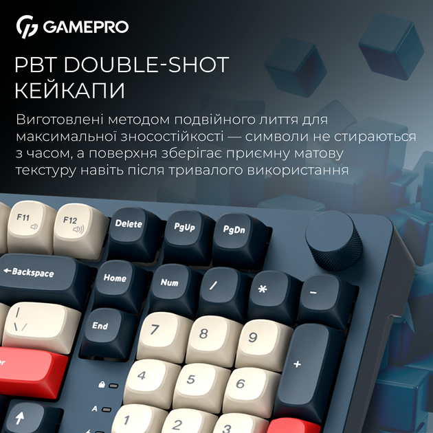 Клавиатура беспроводная GamePro Asgard Drakkar Keychron Super Red Switch Blue (MK305BL) - Фото 2 Клавиатура беспроводная GamePro Asgard Drakkar Keychron Super Red Switch Blue (MK305BL) - изображение 2