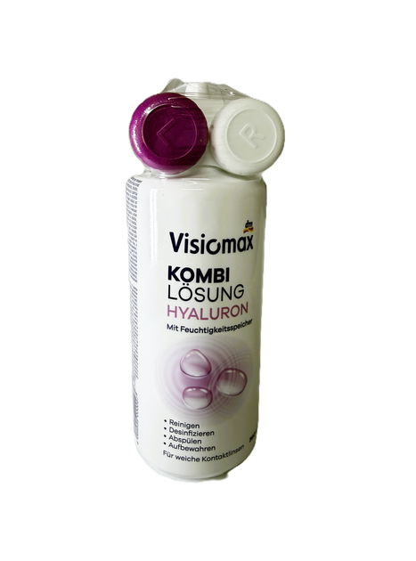Розчин для контактних лінз Visiomax Hyaluron 360 мл з гіалуроновою кислотою + контейнер для лінз - зображення 5