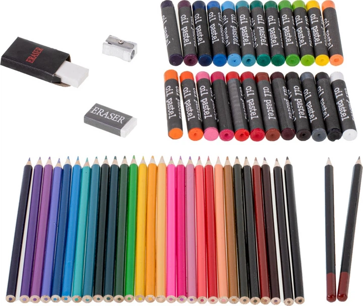 Zestaw artystyczny KIK do malowania w walizce 145 el. Niebieski KX5353_1 (5903039730403) - obraz 4