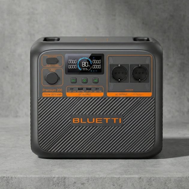 Зарядна станція Bluetti Premium 200 V2 | 2700 Вт, 2073 Вт*год | (електростанція для дому, UPS, ДБЖ) EU - Фото 1 Зарядна станція Bluetti Premium 200 V2 | 2700 Вт, 2073 Вт*год | (електростанція для дому, UPS, ДБЖ) EU - зображення 1