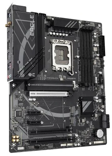 Материнська плата LGA1700, Gigabyte Z790 EAGLE AX, Z790, 4xDDR5, Int.Video(CPU), 4xSATA3, 3xM.2, 1xPCI-E 5.0 x16, 1xPCI-E 4.0 x16, 1xPCI-E 3.0 x16, 2xPCI-E 3.0 x1, Realtek 7.1, Realtek 2.5GbE, WiFi 6E, Bluetooth 5.3, 9xUSB3.2/6xUSB2.0, HDMI/DP, ATX - зображення 3