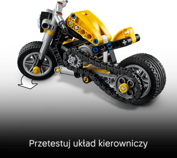 Zestaw klocków LEGO Technic Żółty motocykl 151 element (42225) - obraz 4
