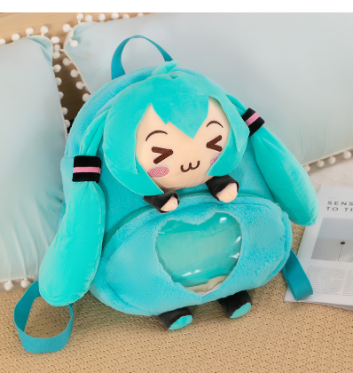 Рюкзак детский плюшевий Мику Хатсуне Miku Hatsune аниме вокалоид большой 30 см бирюзовый (SVS) - Фото 1 Рюкзак детский плюшевий Мику Хатсуне Miku Hatsune аниме вокалоид большой 30 см бирюзовый (SVS) - изображение 1