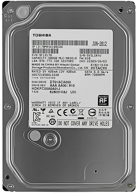 Жорсткий диск Toshiba 500GB 7200rpm 32MB DT01ACA050 3.5 SATA III