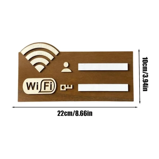 Табличка из дерева Wi-Fi 10х22 см - изображение 2