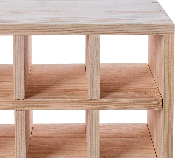 Стелаж для вина Kadax Loreo K11381 дерев’яний 104 x 52 см 2 шт Світло-коричневий (5906638310762) - зображення 6