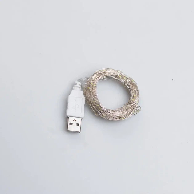 Гирлянда роса USB 10 метров 100 led Белая гирлянда капля росы белый провод - Фото 9 Гирлянда роса USB 10 метров 100 led Белая гирлянда капля росы белый провод - изображение 9