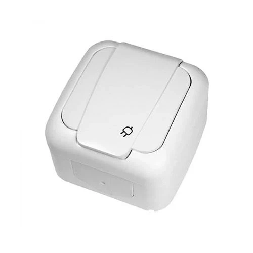 Розетка зовнішня з кришкою із шторками VIKO Palmiye біла IP54 - Фото 1 Розетка зовнішня з кришкою із шторками VIKO Palmiye біла IP54 - зображення 1