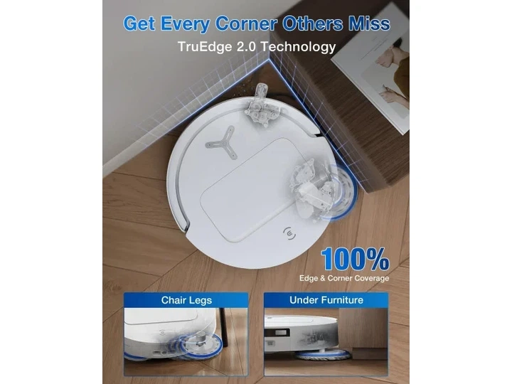 Робот-пилосос з вологим прибиранням ECOVACS DEEBOT T50 PRO OMNI White (DDX67) - Фото 4 Робот-пилосос з вологим прибиранням ECOVACS DEEBOT T50 PRO OMNI White (DDX67) - зображення 4