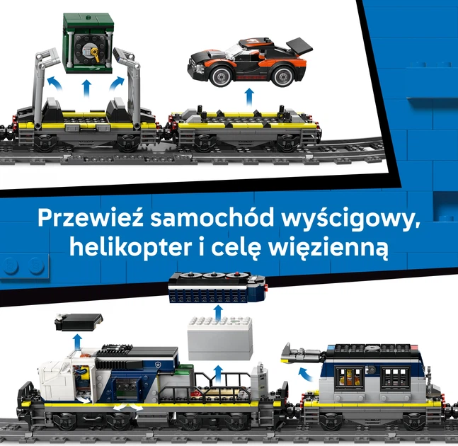Zestaw klocków LEGO City Napad na policyjny pociąg 1313 elementów (60508) - obraz 5