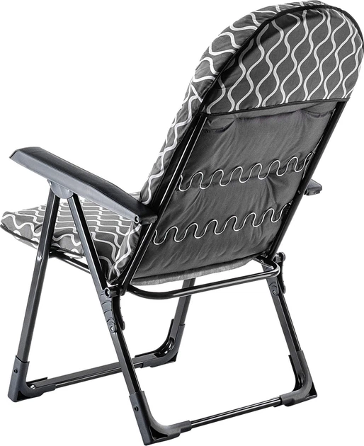 Krzesło ogrodowe Kadax Soller K8592 116 x 70 cm Szare romby (5903699479414) - obraz 3