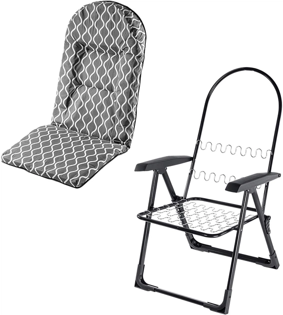 Krzesło ogrodowe Kadax Soller K8592 116 x 70 cm Szare romby (5903699479414) - obraz 5