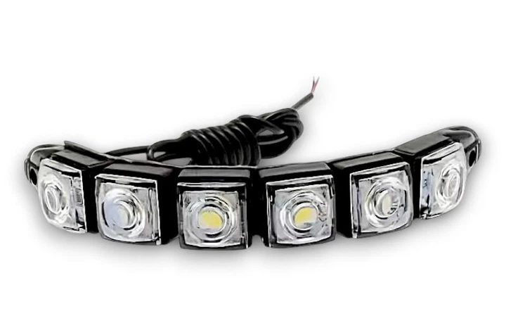 LED дневные ходовые огни Avtoaks гибкие 12V 6 SMD голубой свет 17.2 см 2 шт - изображение 5