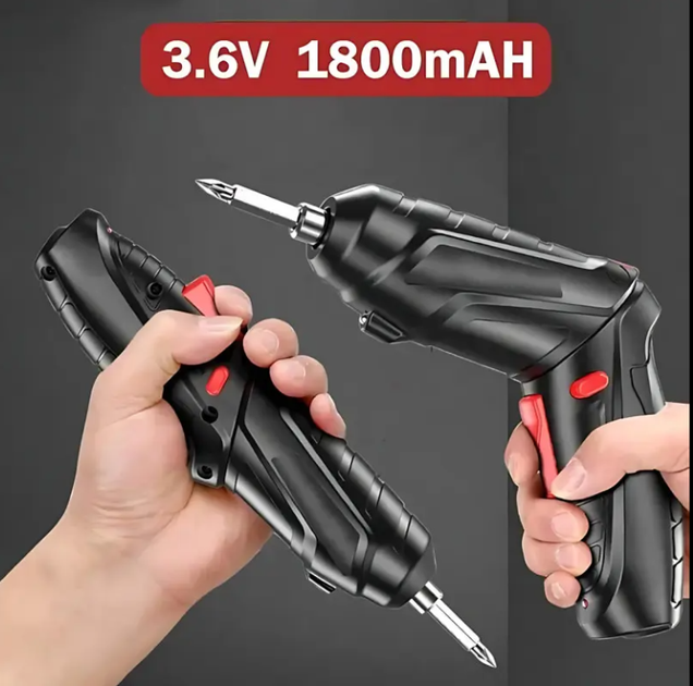 Набор инструментов: аккумуляторная дрель-шуруповерт 3,6V, 1800 mAh с подсветкой и 48 насадками - изображение 6