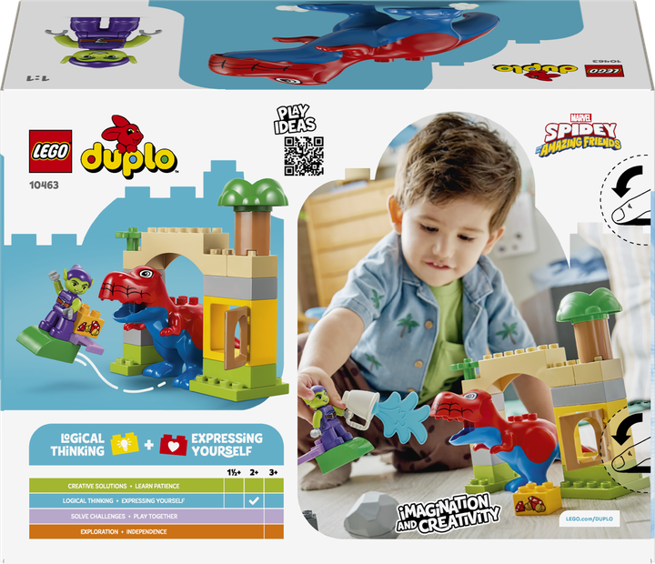 Конструктор LEGO DUPLO Динозавр Спайди-рекс против Зеленого гоблина 25 деталей (10463) - Фото 9 Конструктор LEGO DUPLO Динозавр Спайди-рекс против Зеленого гоблина 25 деталей (10463) - изображение 9