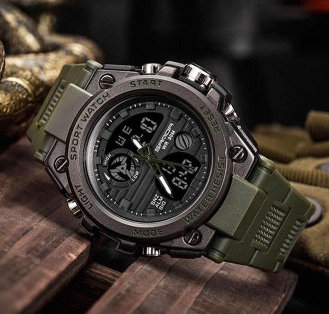 Мужские часы Sanda Sport Watch Khaki - изображение 2