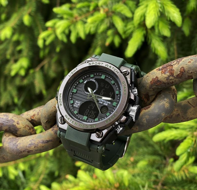 Мужские часы Sanda Sport Watch Khaki - изображение 4
