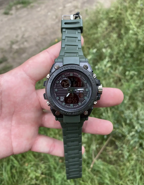 Мужские часы Sanda Sport Watch Khaki - изображение 8