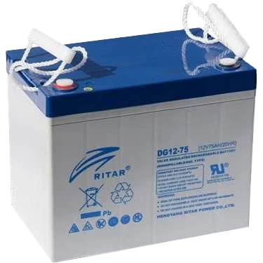 Акумуляторна батарея RITAR DG12-75 12V 75Ah - Фото 1 Акумуляторна батарея RITAR DG12-75 12V 75Ah - изображение 1