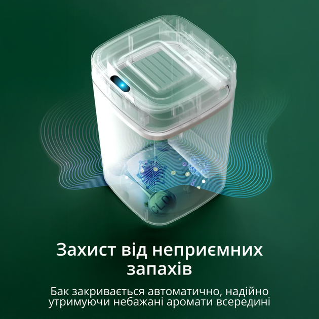 Сенсорный бак для мусора 16 л со смарт-датчиком приближения. Умное мусорное ведро (YW-589) - изображение 6