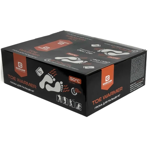 Химическая грелка для ног BaseCamp Toe Warmer Black Uni (100041654) - изображение 3