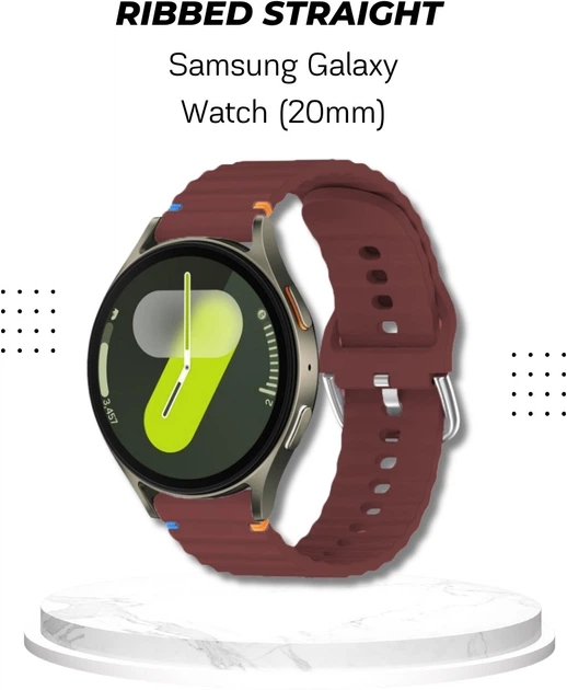 Ремешок BeCover Ribbed Straight 20mm для Samsung Galaxy Watch 7 40/44mm/7 FE/6/6 Classic/5/5 Pro/4/4 Classic/Watch 3 41mm Red Wine (BC_714852) - Фото 5 Ремешок BeCover Ribbed Straight 20mm для Samsung Galaxy Watch 7 40/44mm/7 FE/6/6 Classic/5/5 Pro/4/4 Classic/Watch 3 41mm Red Wine (BC_714852) - изображение 5